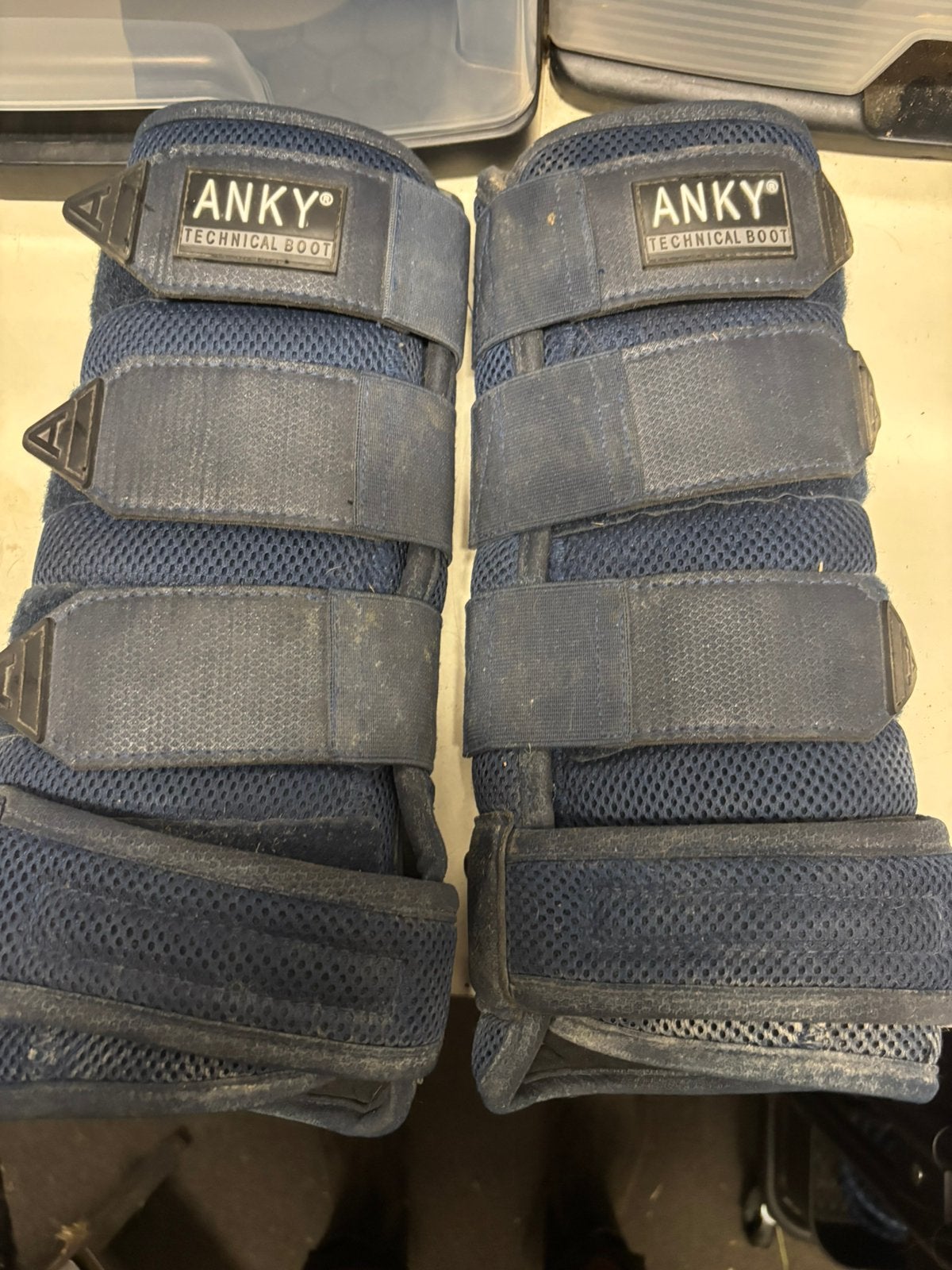 Anky mesh beenbeschermers navy - xl, Rijden, Anky, Gebruikt, Ophalen of Verzenden