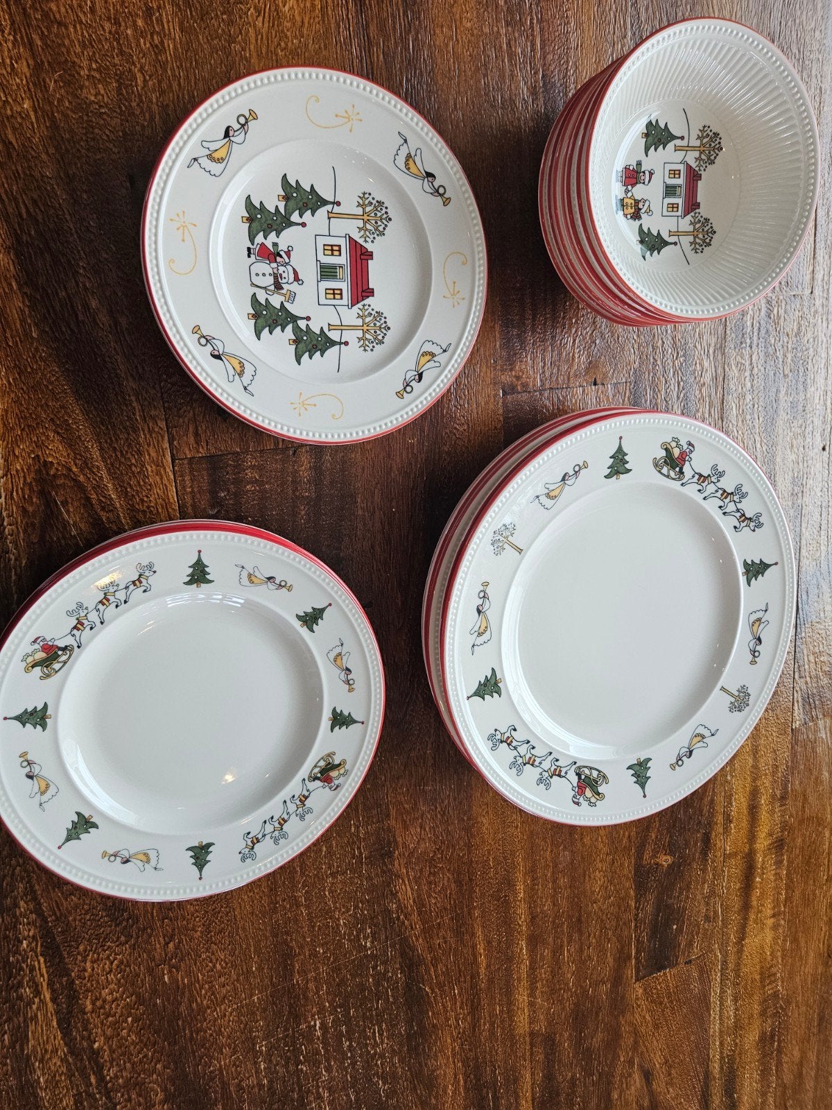 Prachtige Wedgwood Windsor Christmas Kerstservies 6p., Huis en Inrichting, Keuken | Servies, Klassiek, Ophalen of Verzenden, Zo goed als nieuw