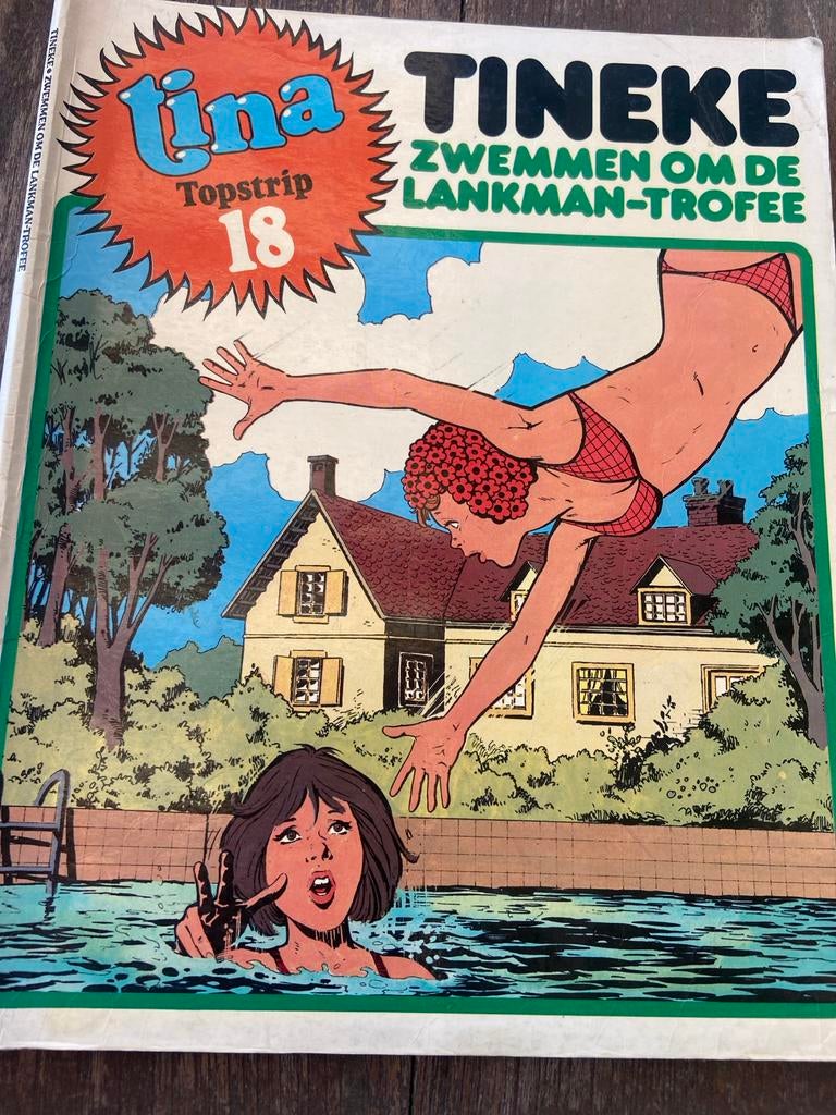 Tina Topstrip 18: Tineke Zwemmen om de Lankman-Trofee, Boeken, Stripboeken, Eén stripboek, Ophalen of Verzenden, Gelezen