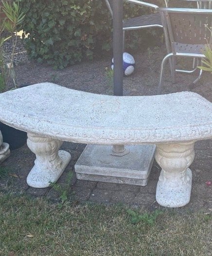 Betonnen tuinbank romeins geen barsten, netjes bieden, Tuin en Terras, Ophalen, Gebruikt, Overige materialen