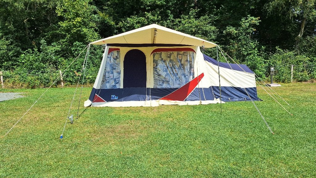 Jamet Jametic vouwwagen mét zijtent, Caravans en Kamperen, Vouwwagens, Ophalen, Meerkleurig, Aanwezig, Jamet