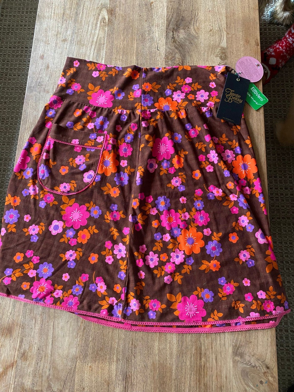 Tante Betsy Big Pocket Skirt Picknick-Coffee XL, Tante Betsy, Bruin, Maat 46/48 (XL) of groter, Nieuw