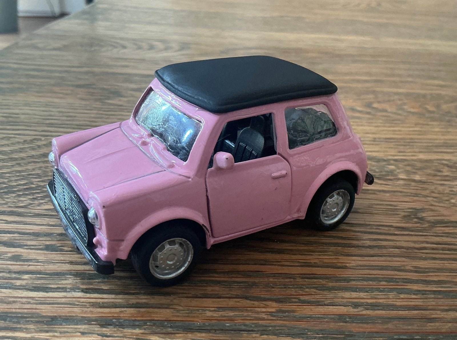 Roze  Mini Cooper met Zwart dak, Ophalen, Gebruikt, Auto
