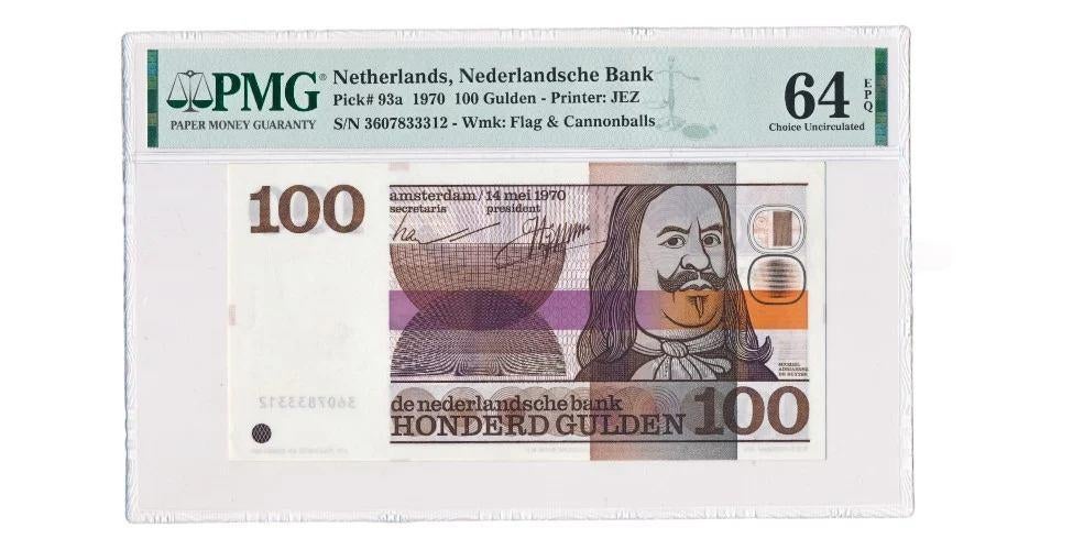 Nederland 100 Gulden 1970 Michiel de Ruyter PMG64 EPQ