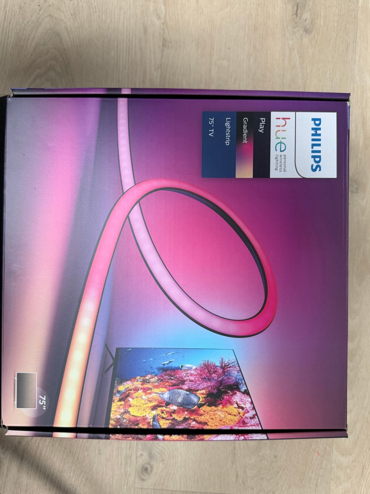 Philips Hue Play Gradient Lightstrip 75 inch TV, Audio, Tv en Foto, Home Cinema-sets, Ophalen of Verzenden, Zo goed als nieuw