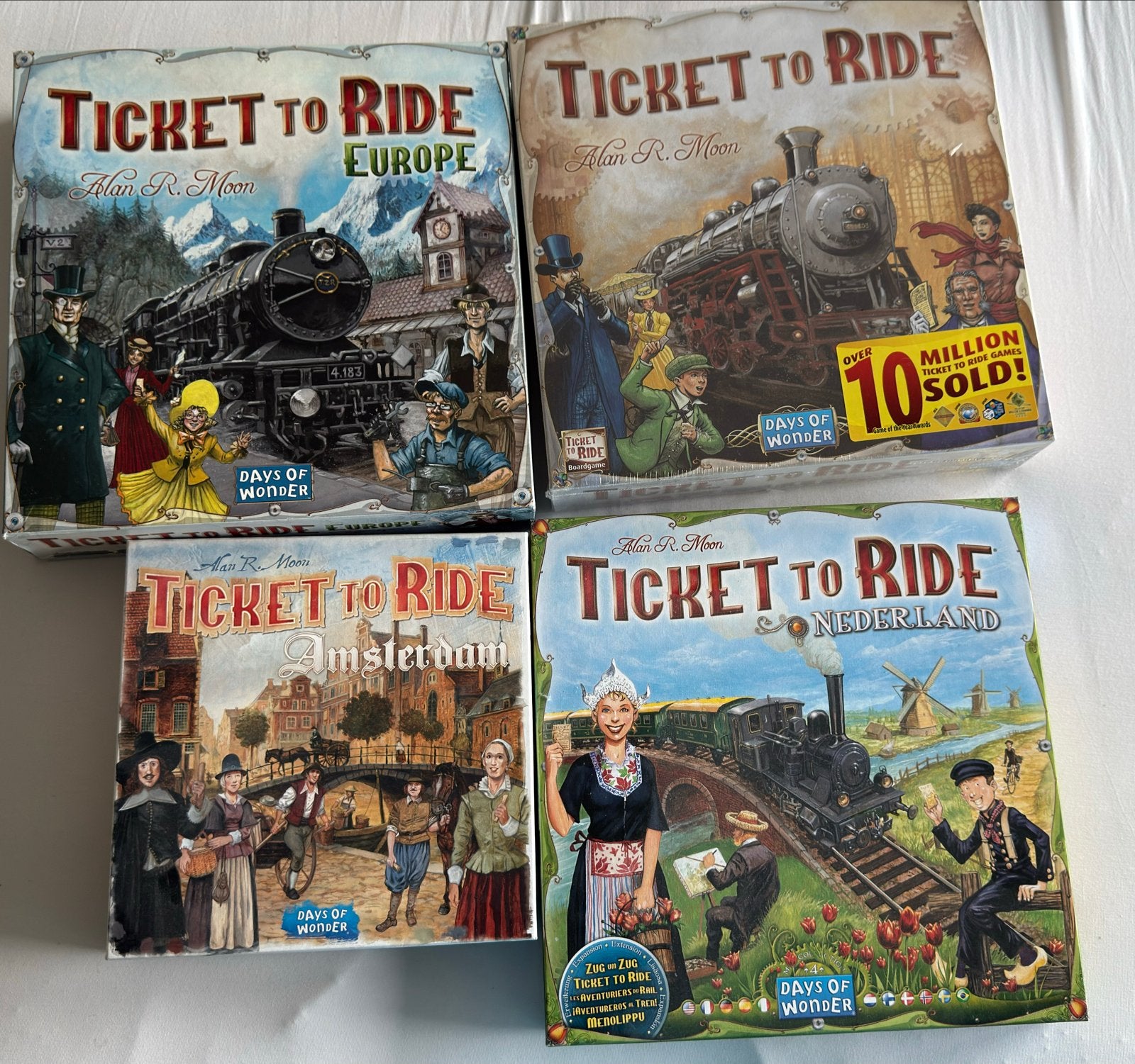 Ticket to Ride Serie: Basis, Europa, Nederland, Amsterdam, Drie of vier spelers, Ophalen of Verzenden, Nieuw, Reisspel