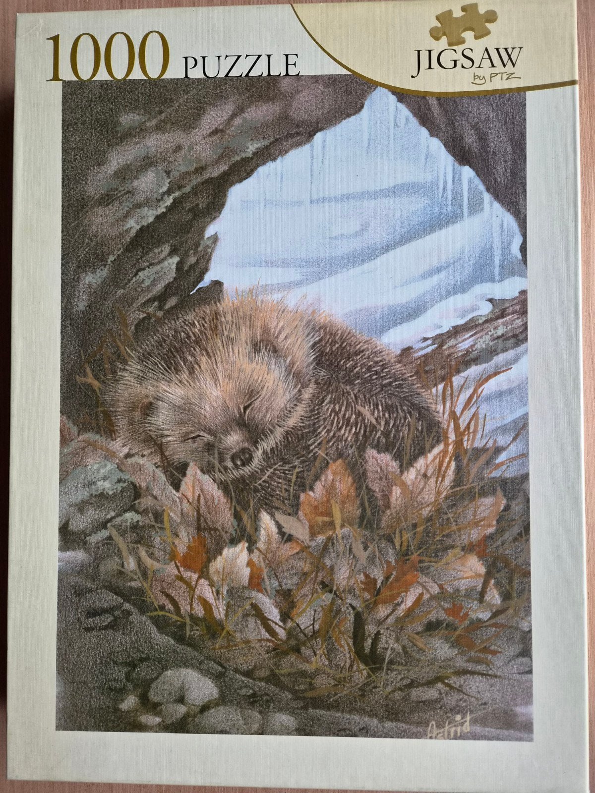 mooie herfstpuzzel egel 1000 stukjes, Ophalen of Verzenden, 500 t/m 1500 stukjes, Zo goed als nieuw, Legpuzzel