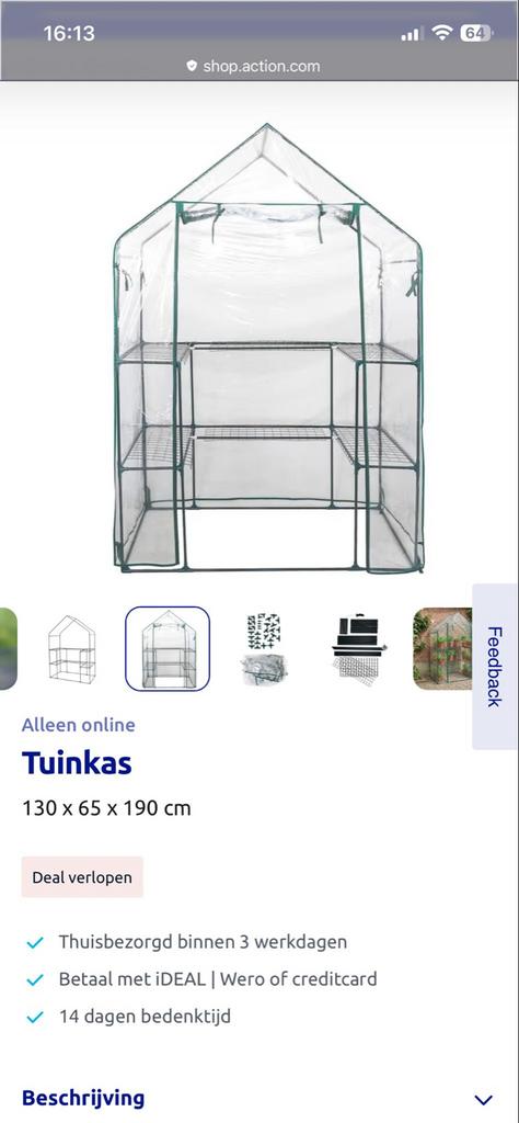 Compacte Tuinkas met Rekken - Ideaal voor Kweek, Folie, Ophalen, Staal, Kweekkas