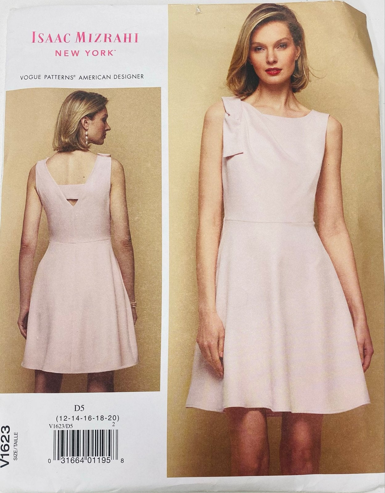 Isaac Mizrahi Vogue Patroon V1623 - Jurk D5 (12-20), Overige merken, Overige typen, Vrouw, Nieuw