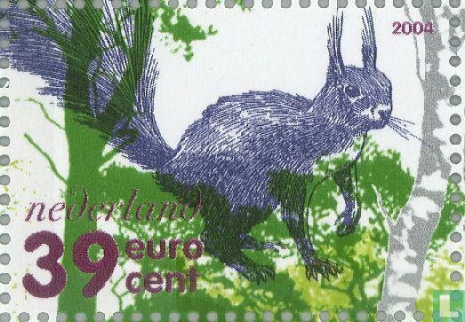 Nederland de Veluwe Eekhoorn postfris, Postzegels en Munten, Ophalen of Verzenden, Na 1940, Postfris