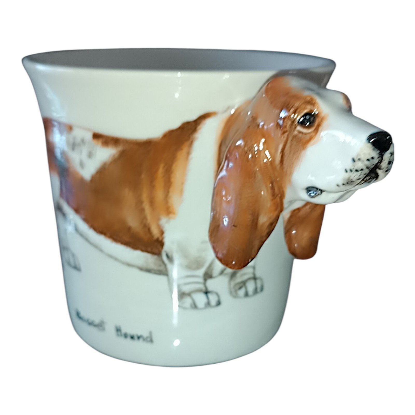 Blue Witch 3D Basset Hound Koffiemok / Mok – Handgemaakt, Ophalen of Verzenden, Zo goed als nieuw, Hond of Kat, Beeldje of Figuurtje