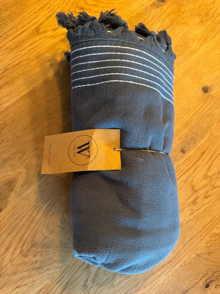 Hamamdoek Walra 180x100 cm blauw, Blauw, Overige merken, Handdoek, Nieuw