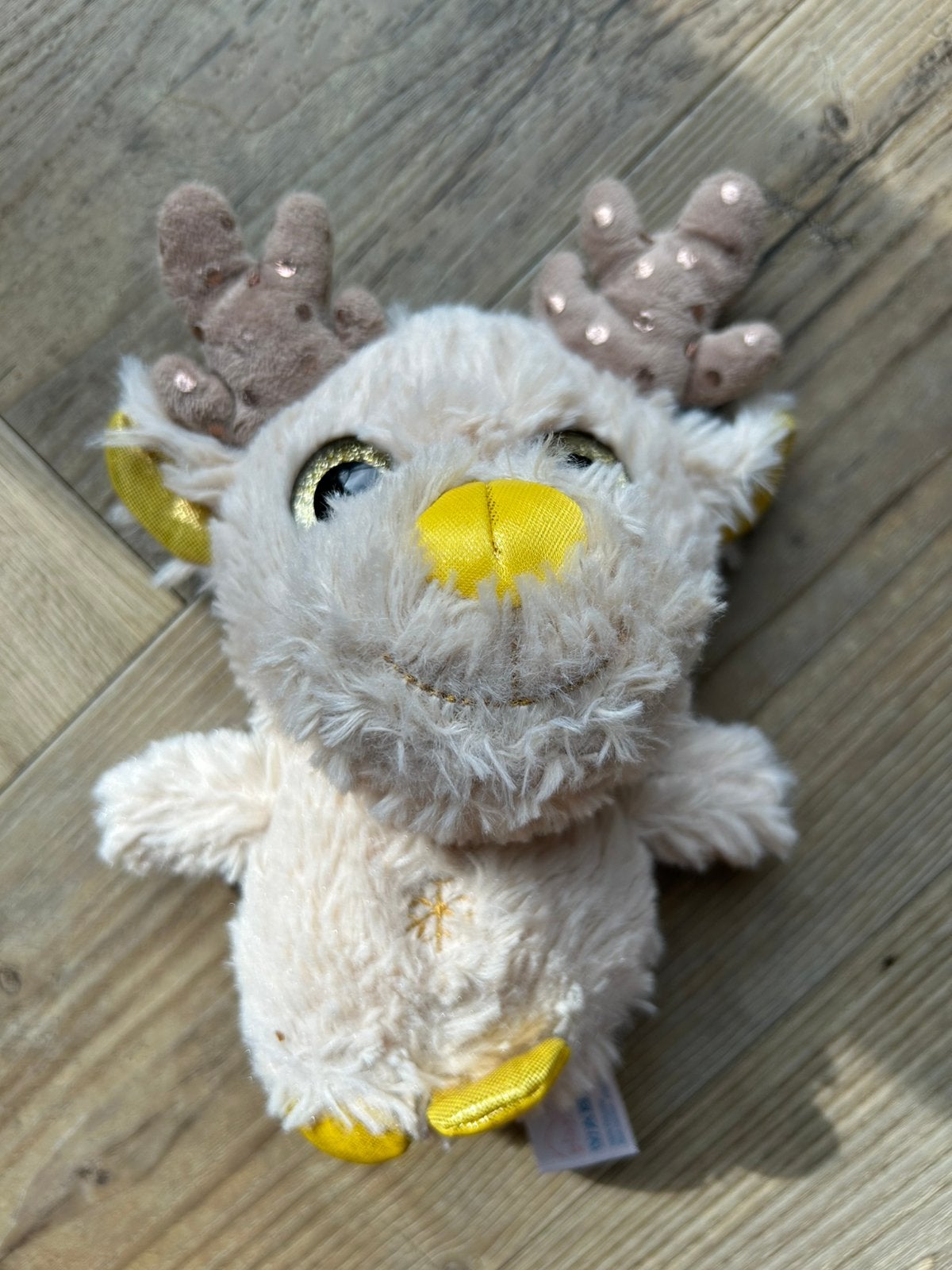 ZGAN: rendier knuffel Bobbie van Playing Kids, Overige typen, Ophalen of Verzenden, Zo goed als nieuw, Klein (minder dan 20 cm)