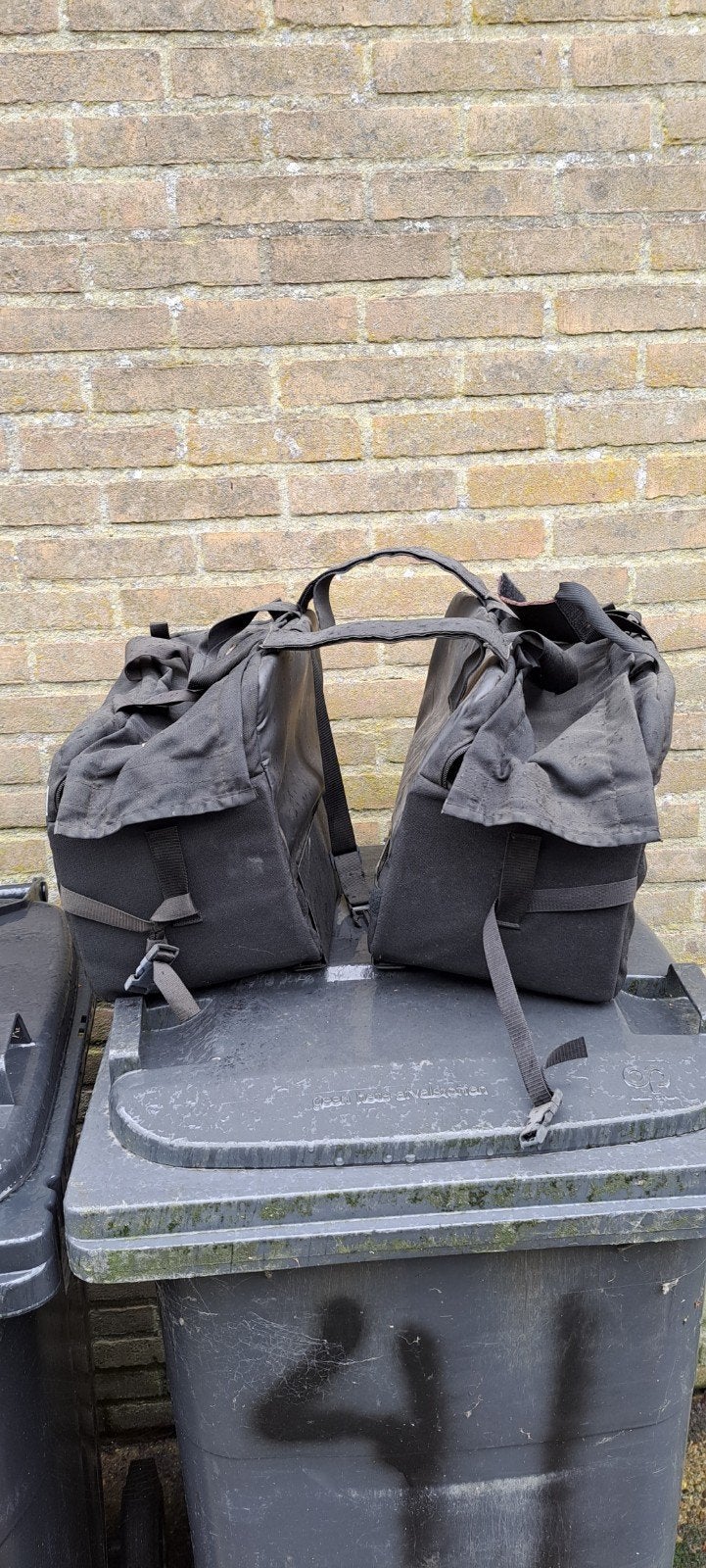 Set motor tassen - Zwart, robuust en ruim, Ophalen of Verzenden, Gebruikt