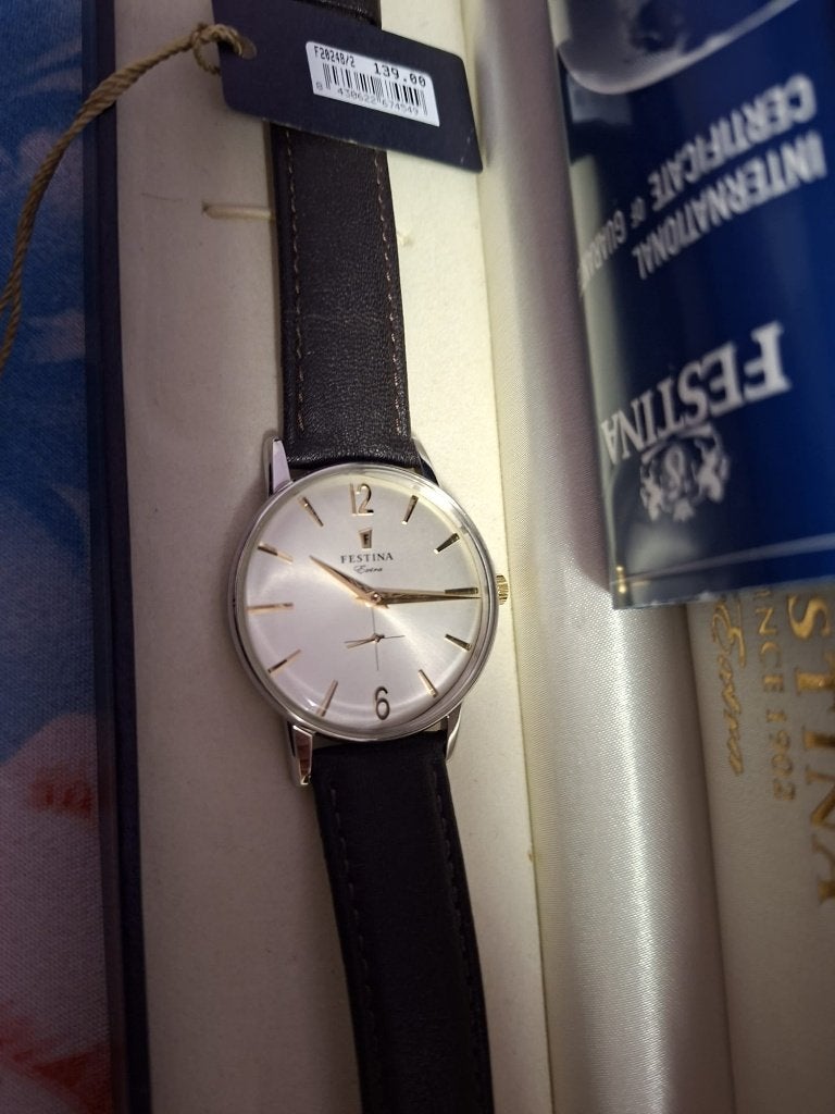Festina Polshorloge F26248/2 - Nieuw in doos, Overige merken, Leer, Staal, Polshorloge