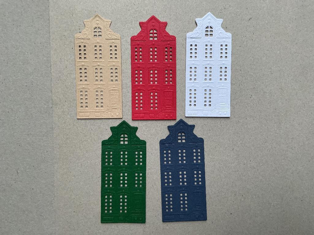 Setje 6 gevel huisjes Stansjes, Ophalen of Verzenden, Nieuw, Overige thema's, Overige typen