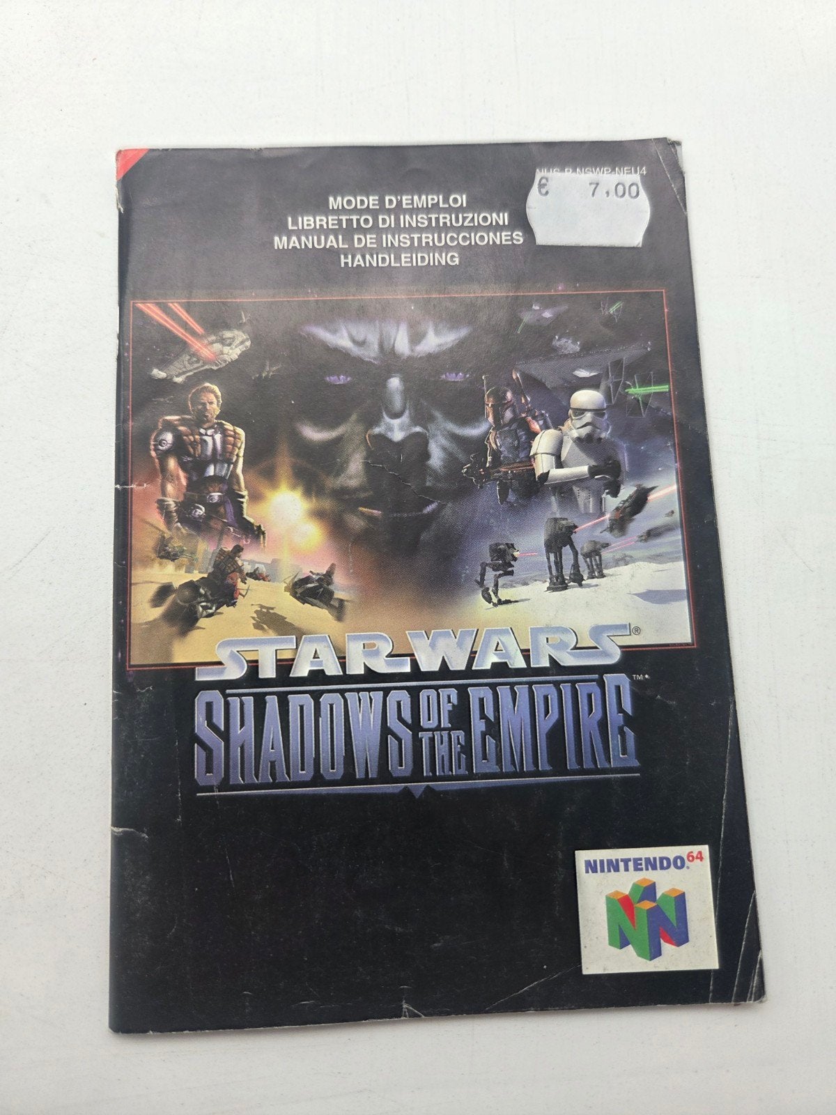 Star Wars Shadows of the Empire Handleiding N64, Spelcomputers en Games, Gebruikt, 1 speler, Ophalen of Verzenden, Nintendo España, S.A. Pº de la Castellana, 39, 28046 MADRID
