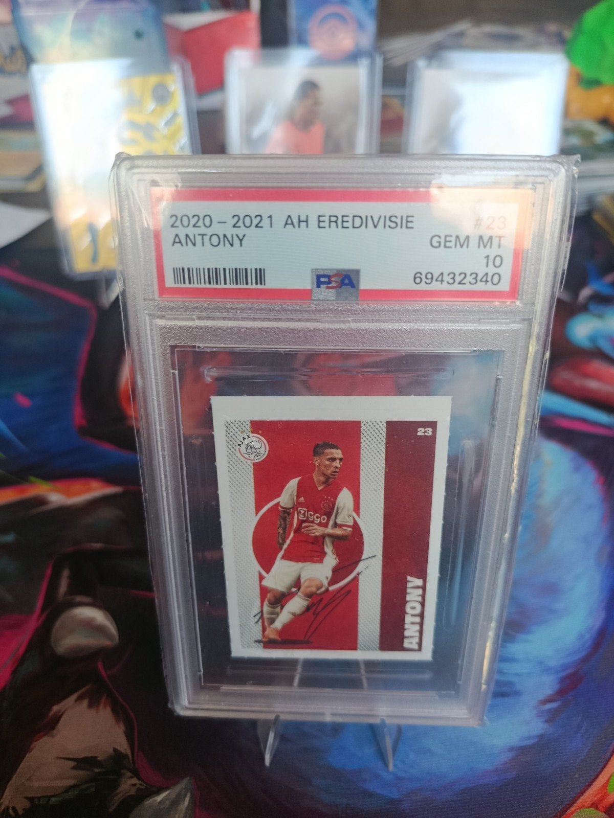 Sticker Antony Ajax 2020-2021 PSA 10, Verzamelen, Sportartikelen en Voetbal, Ophalen of Verzenden, Nieuw, Ajax, Poster, Plaatje of Sticker
