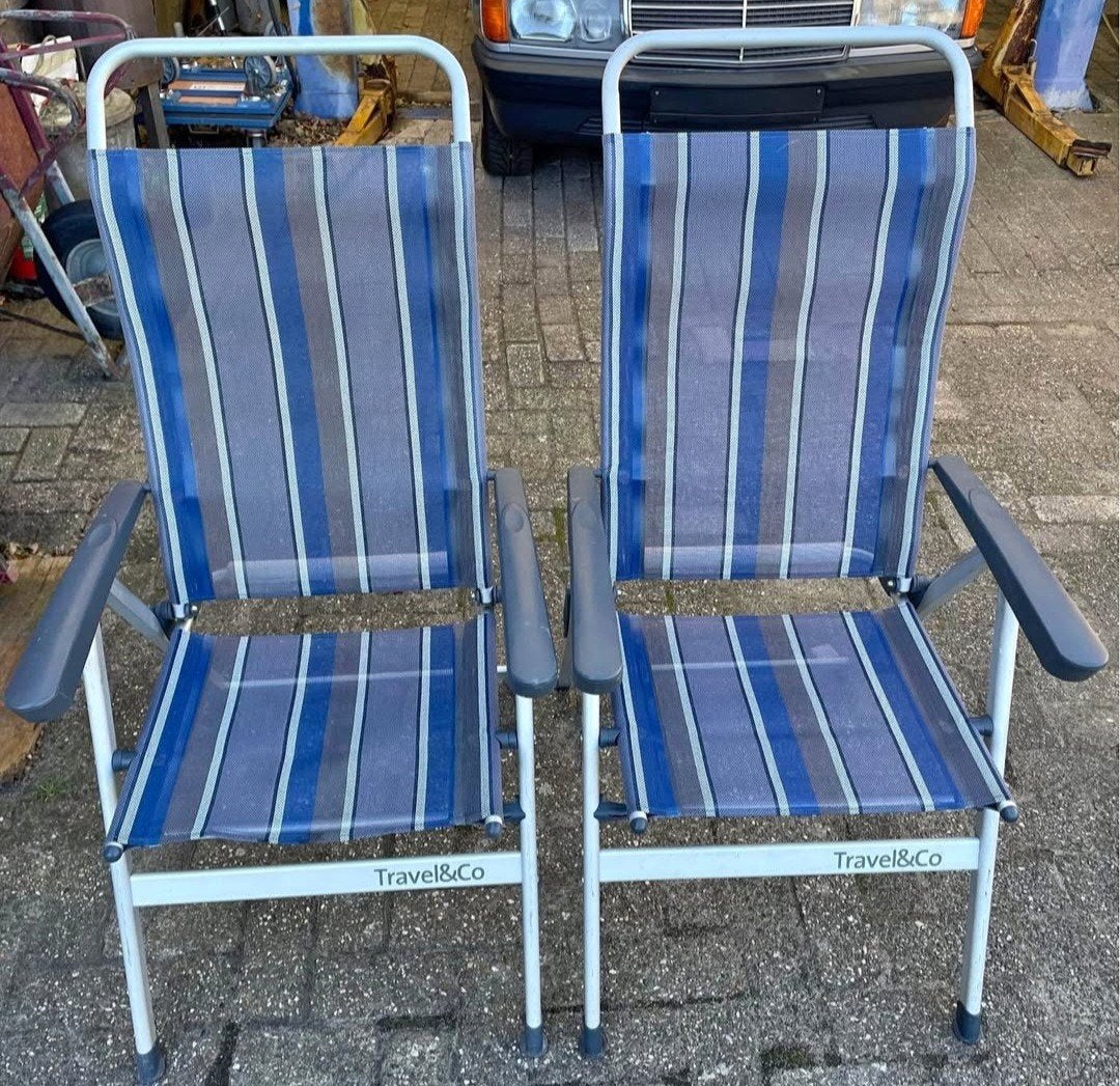 6 x Travel&Co Campingstoelen - Comfortabel en Opvouwbaar, Ophalen, Gebruikt, Campingstoel
