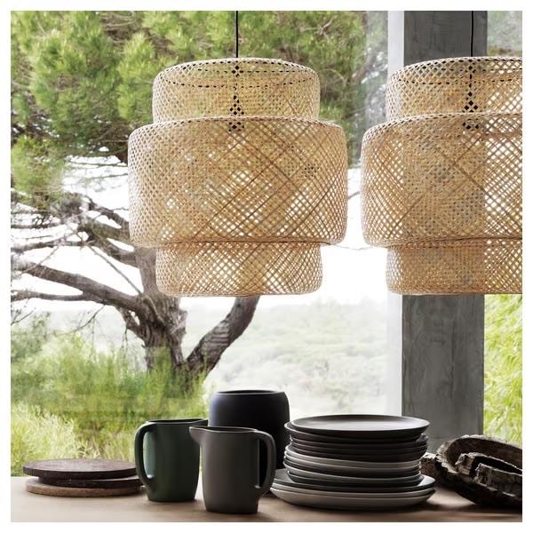 Lamp IKEA bamboe, Huis en Inrichting, Lampen | Hanglampen, Ophalen, Gebruikt, Minder dan 50 cm