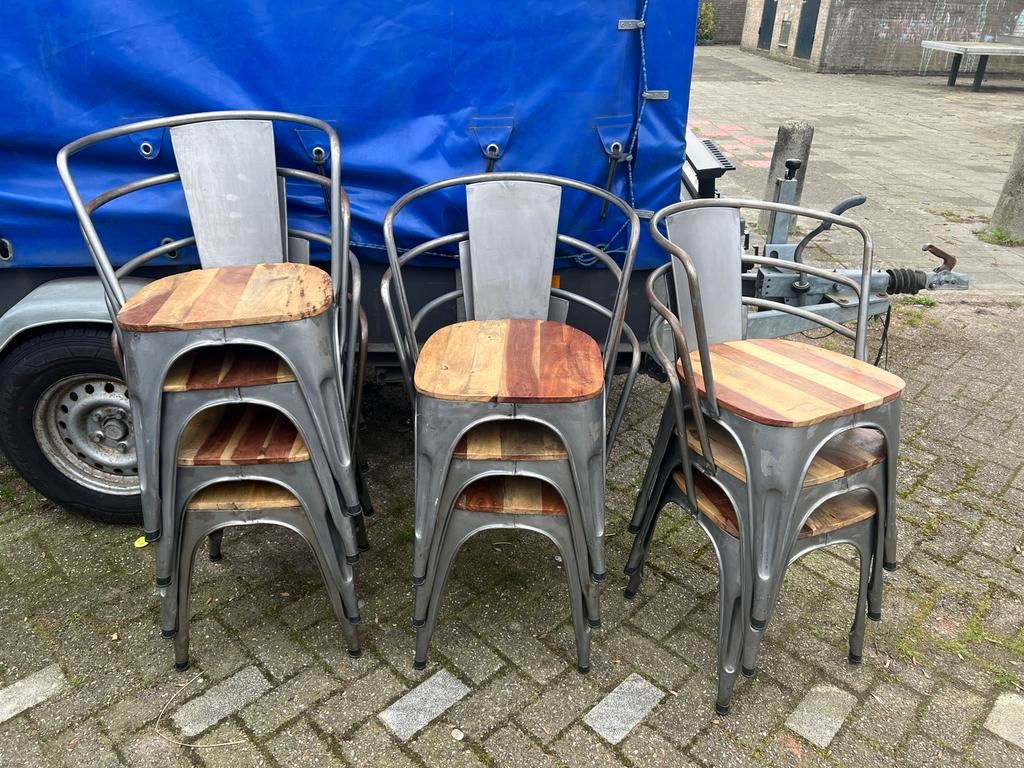Vintage Binnen/Buiten Stoelen - 8 Stuks, Ophalen of Verzenden
