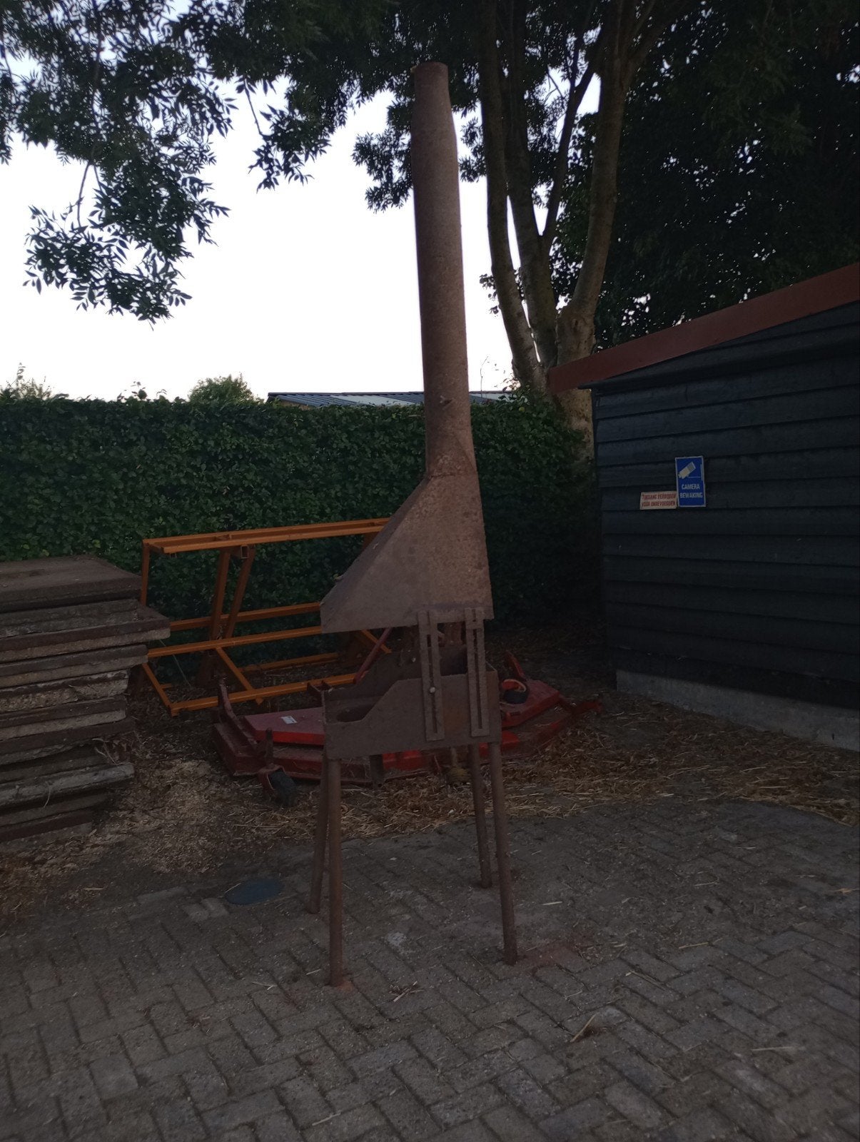 Smid Vuur Verplaatsbaar met rookafvoorkap, Ophalen of Verzenden, Gebruikt