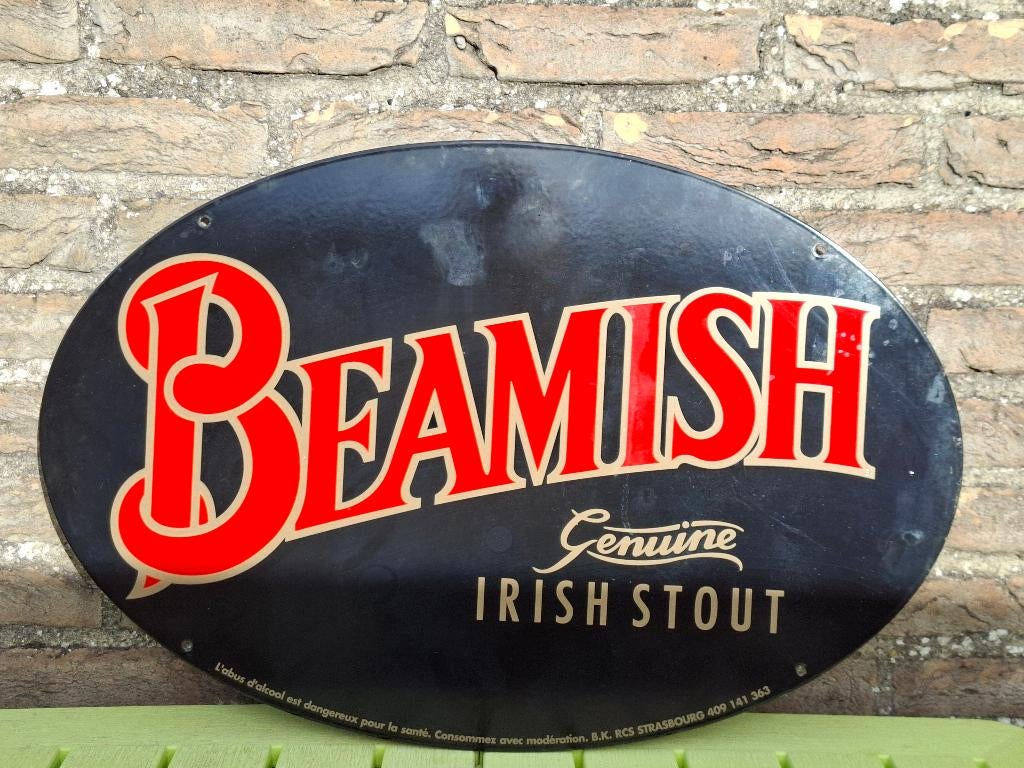 Emaillebord Beamish Irish Stout, Verzamelen, Ophalen of Verzenden, Nieuw, Reclamebord, Plaat of Schild, Overige merken
