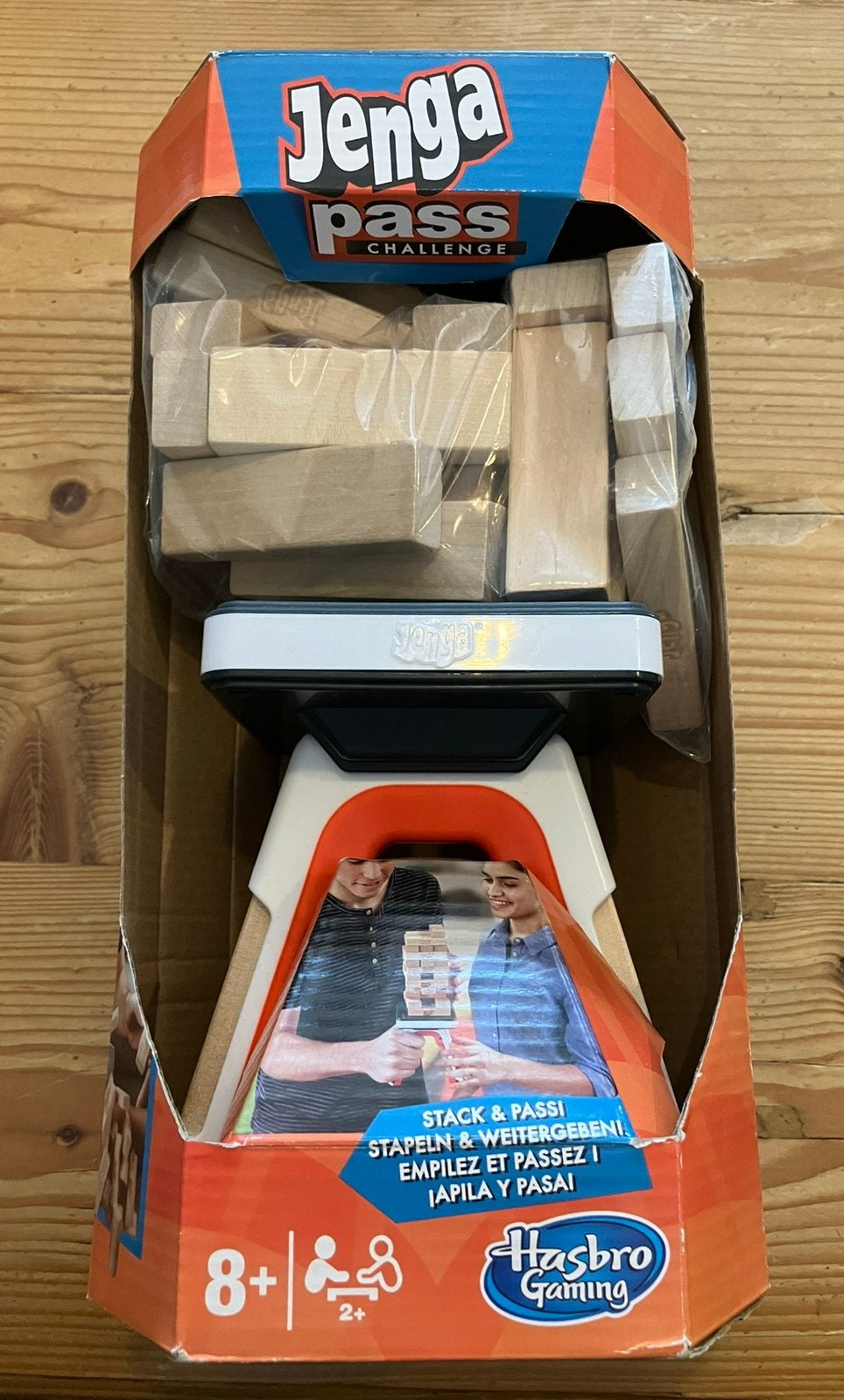Hasbro Jenga Pass challenge, Drie of vier spelers, Ophalen of Verzenden, Zo goed als nieuw
