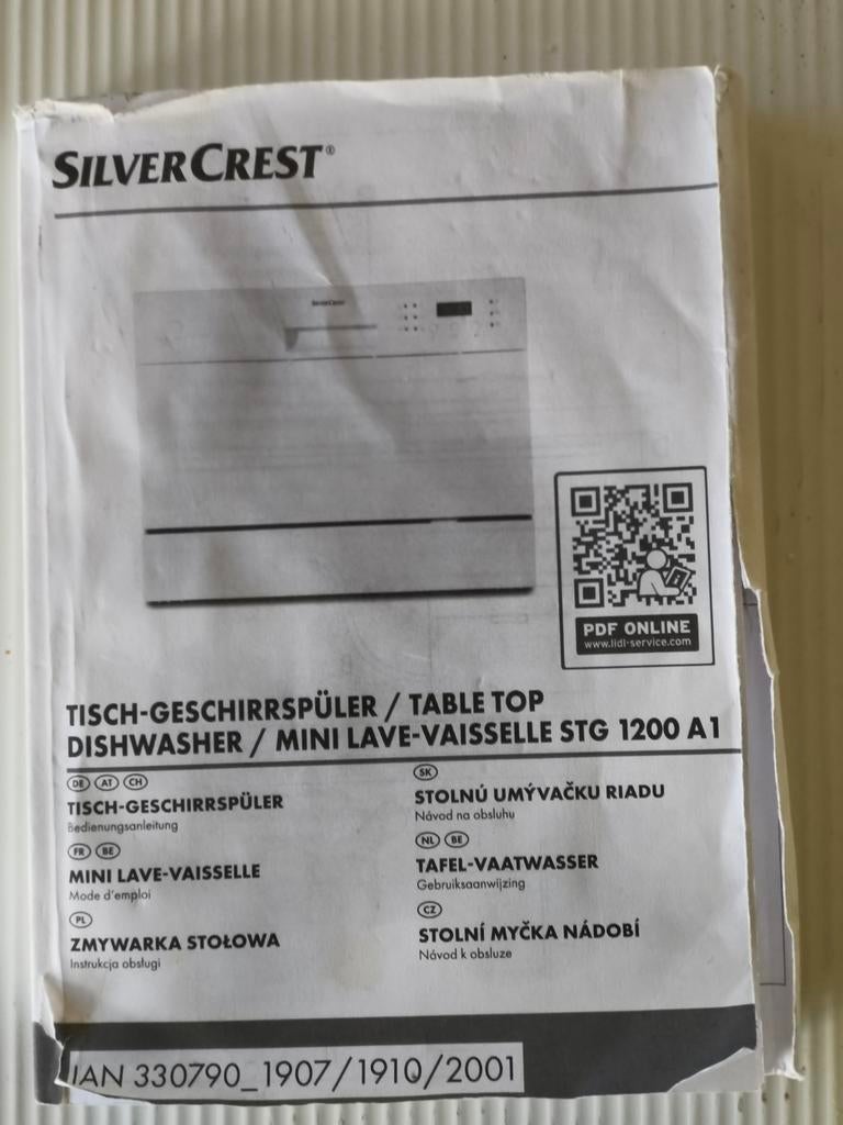 Mini vaatwasser Silvercrest, Witgoed en Apparatuur, Vaatwasmachines, Ophalen, Zo goed als nieuw, Minder dan 85 cm