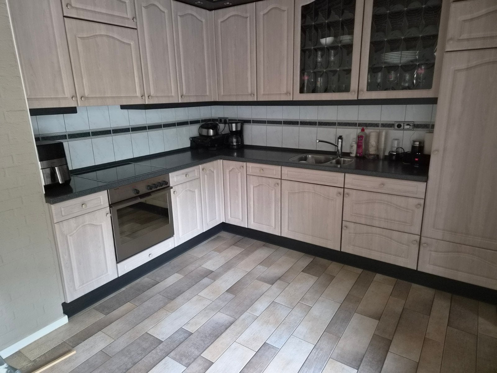 Complete hoekkeuken met inbouwapparatuur, Huis en Inrichting, Ophalen, Gebruikt, Overige kleuren, Hoekkeuken