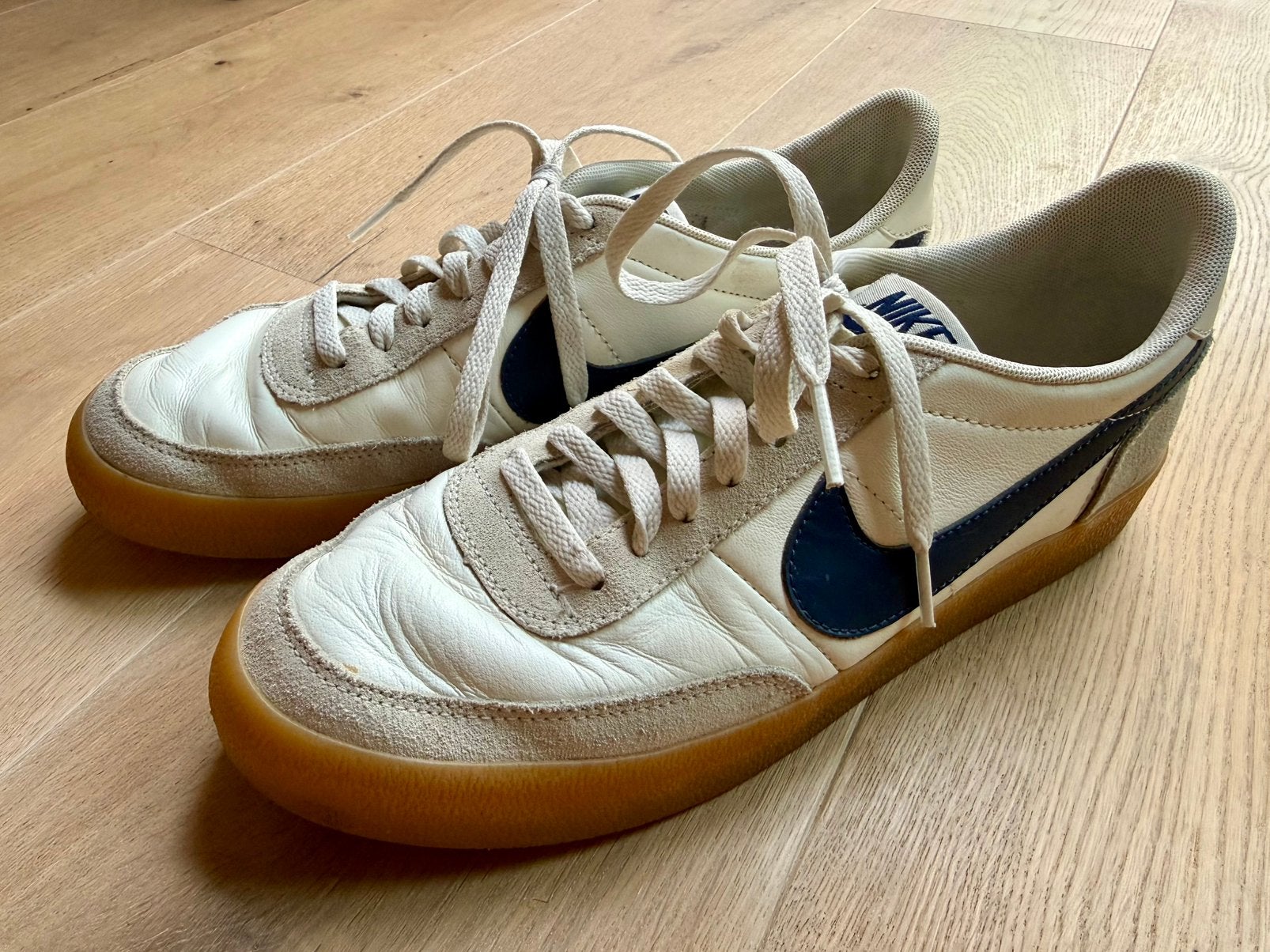 Nike Vintage look Navy Blue - maat 42,5, Verzenden, Gedragen, Wit, Sneakers of Gympen