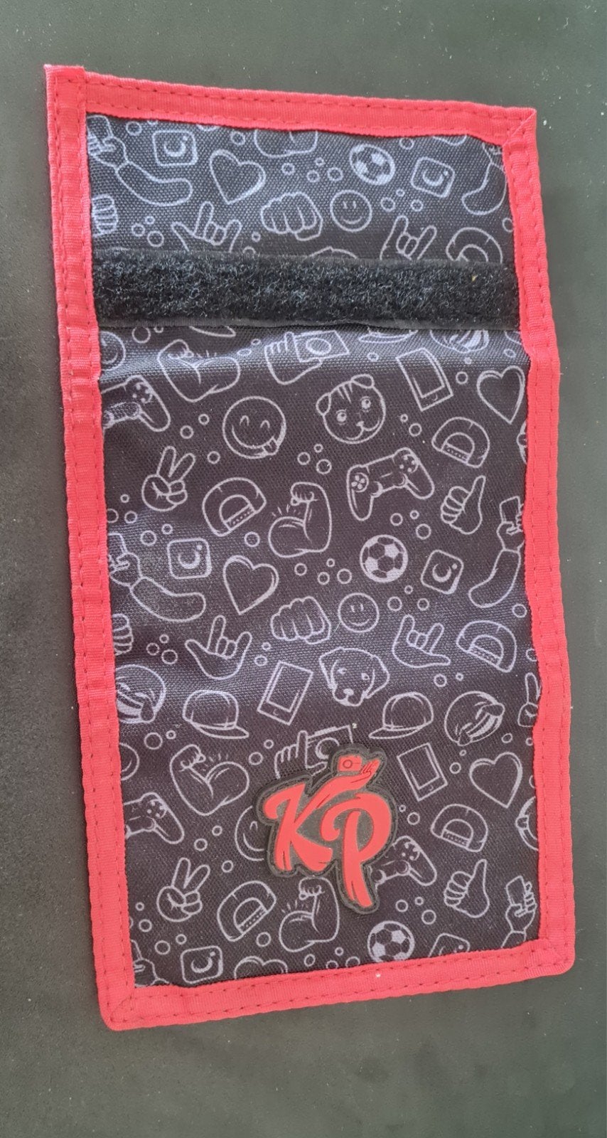 KP Portemonnee Zwart/Rood met Leuke Prints, Ophalen of Verzenden, Zo goed als nieuw, Rood, Overige merken