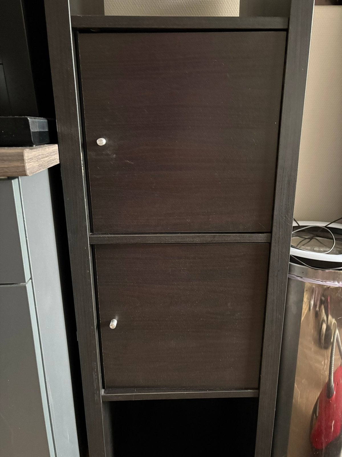 2x zwarte deur inzet Kallax, Ikea, Ophalen, Zo goed als nieuw