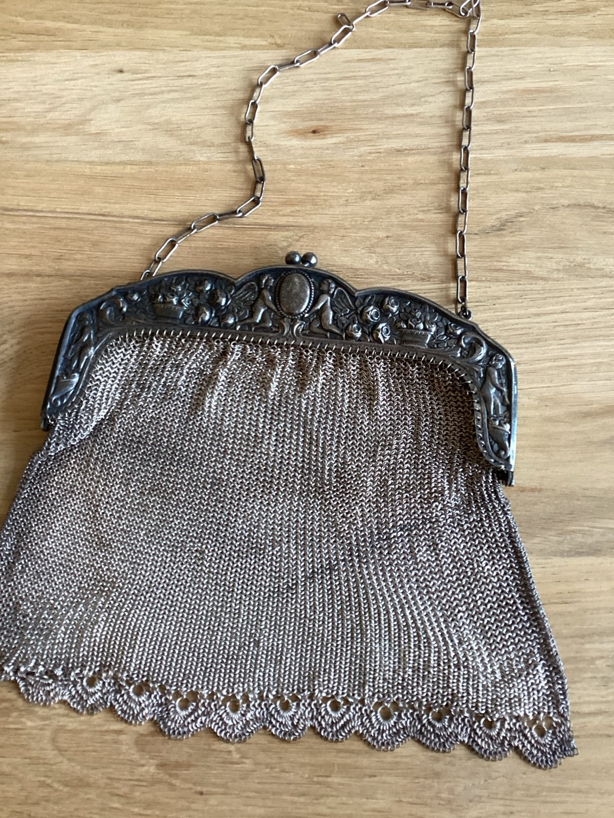 Nostalgisch zilverkleurig tasje, helemaal gaaf, Ophalen of Verzenden