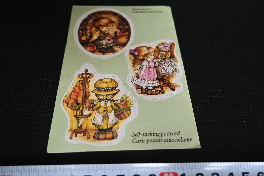 sticker ansichtkaart strip als holly hobbie, Ophalen, Zo goed als nieuw