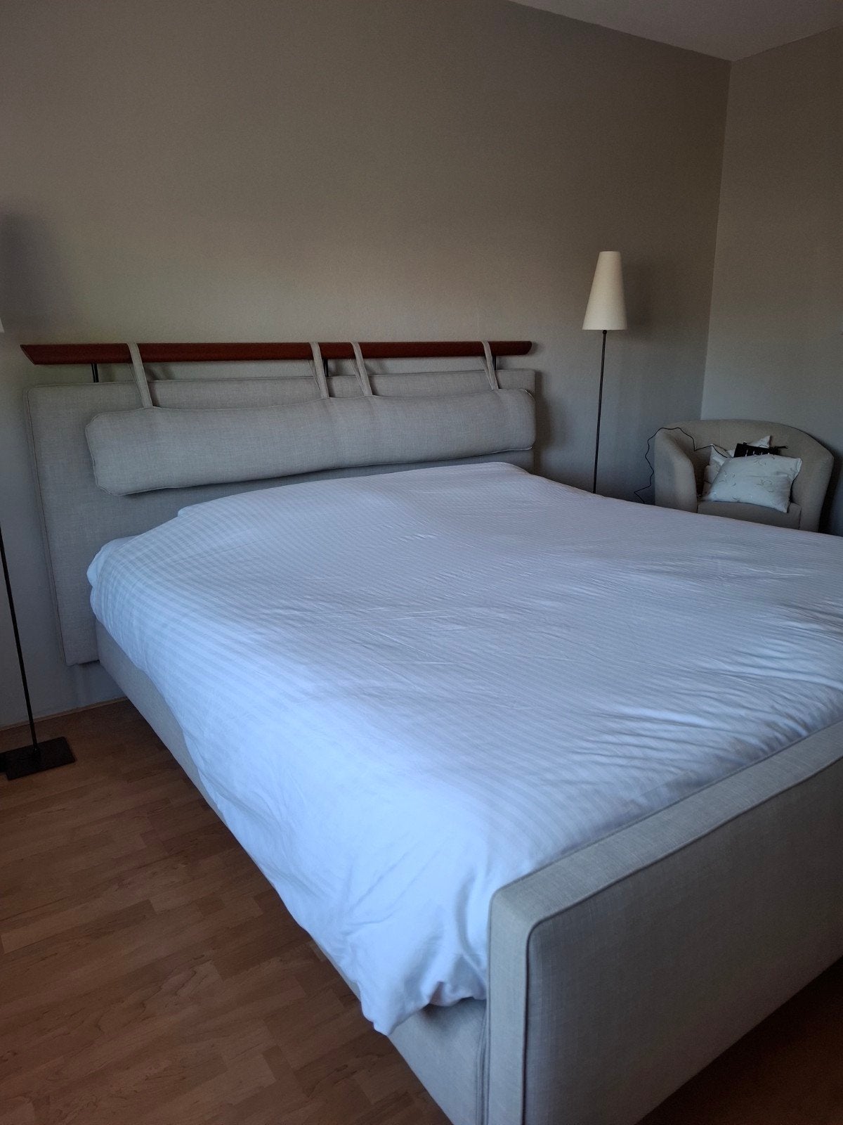 Boxspring 180 x 200 beige, Huis en Inrichting, Ophalen, Gebruikt, Tweepersoons