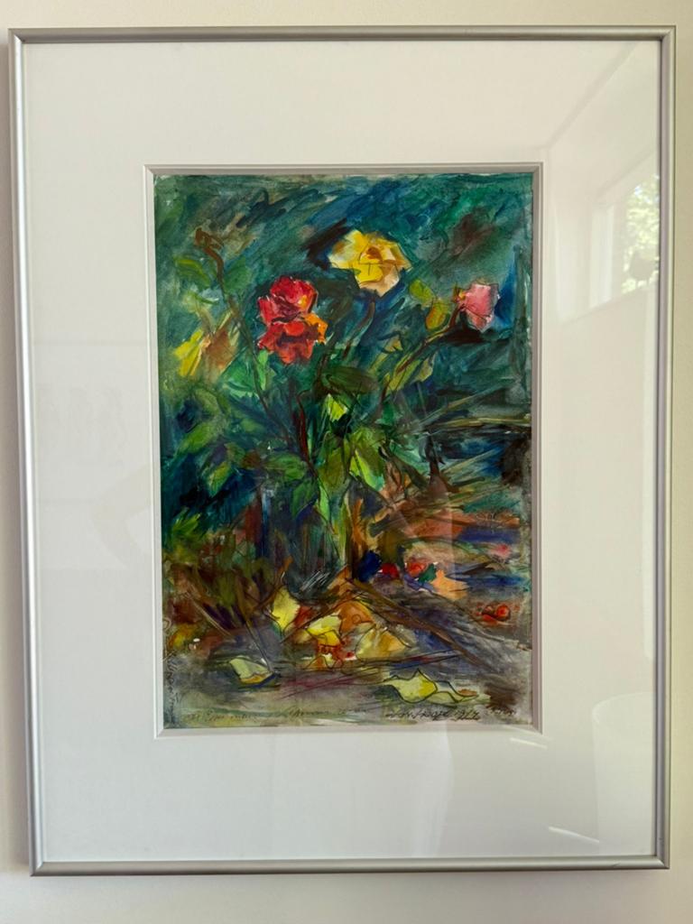 Abstract Aquarel van Bob ten Hoope, Antiek en Kunst, Kunst | Schilderijen | Klassiek, Ophalen