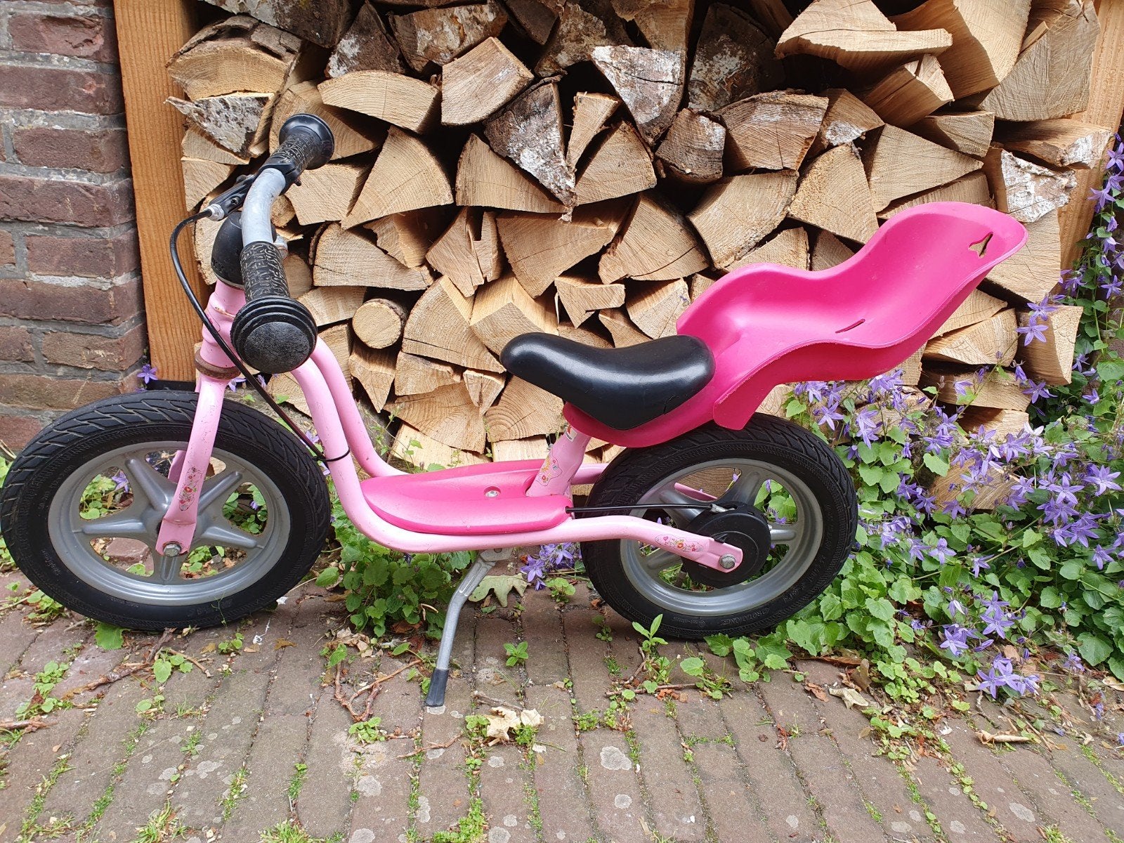 Puky Loopfiets Roze met Handrem, Ophalen, Gebruikt, Minder dan 16 inch