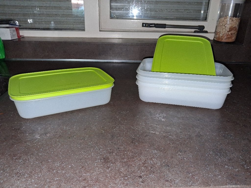 Tupperware diepvries doos 1 ltr nieuw groen, Ophalen of Verzenden, Nieuw, Groen, Overige typen