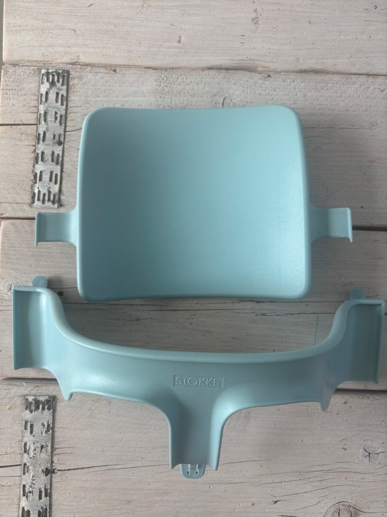 Stokke set blauw, Ophalen of Verzenden, Zo goed als nieuw, Meegroeistoel