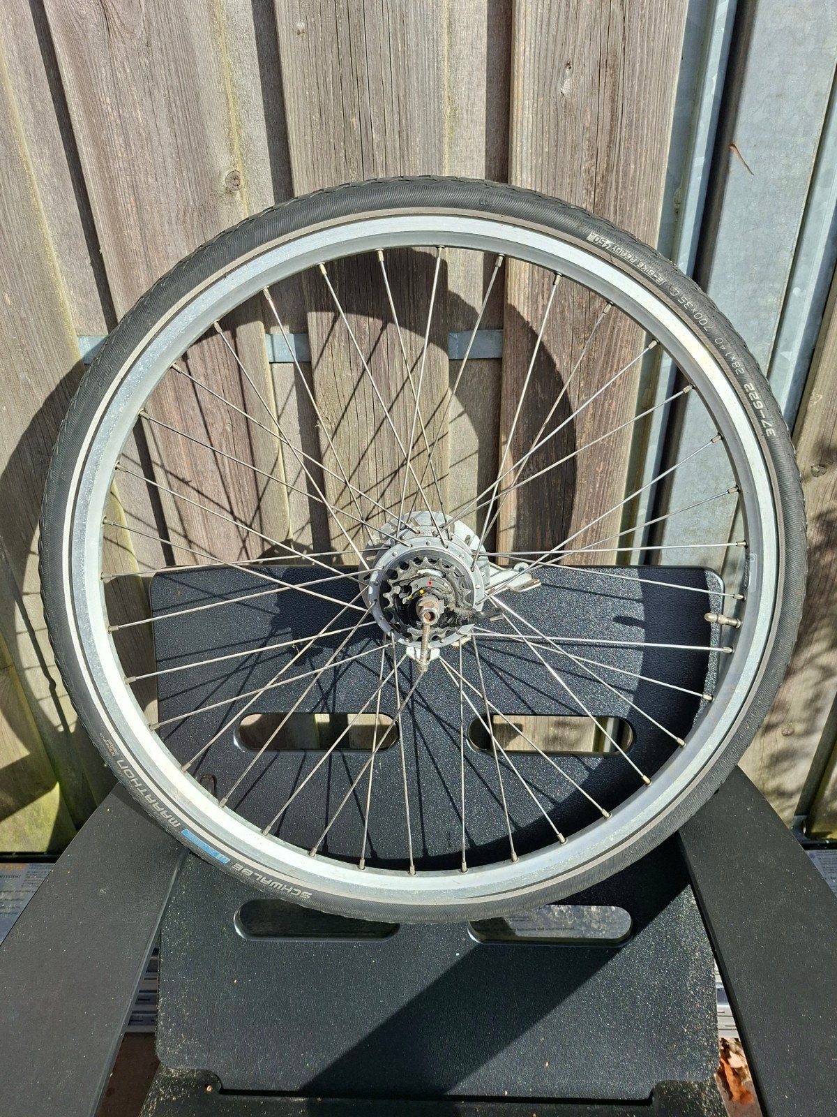 Goedwerkend achterwiel 28 inch Nexus 8 Premium versnellingen, Elektrische fiets, Zo goed als nieuw, Aluminium, Shimano