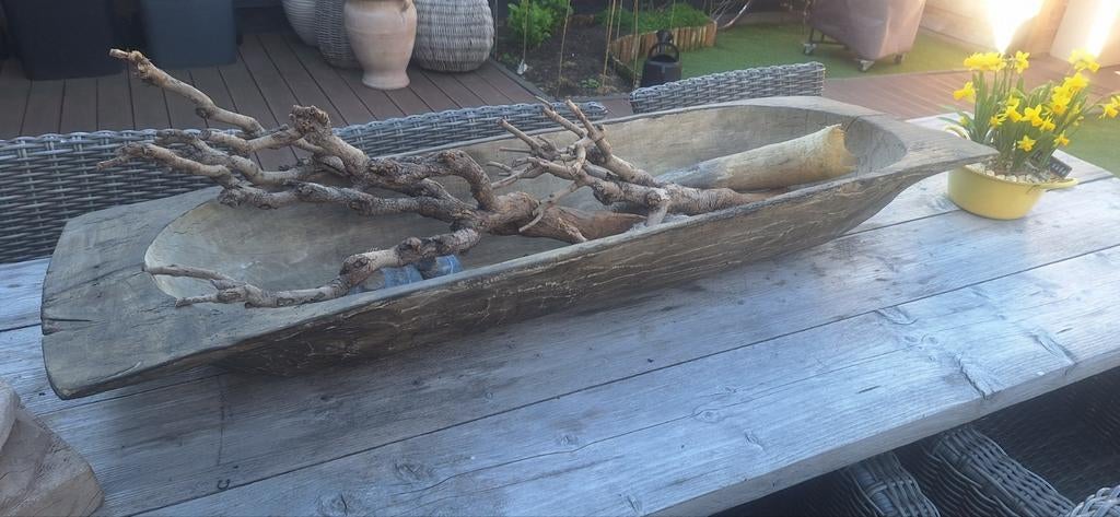 Houten Trog, Ophalen, Gebruikt, Ovaal, Hout