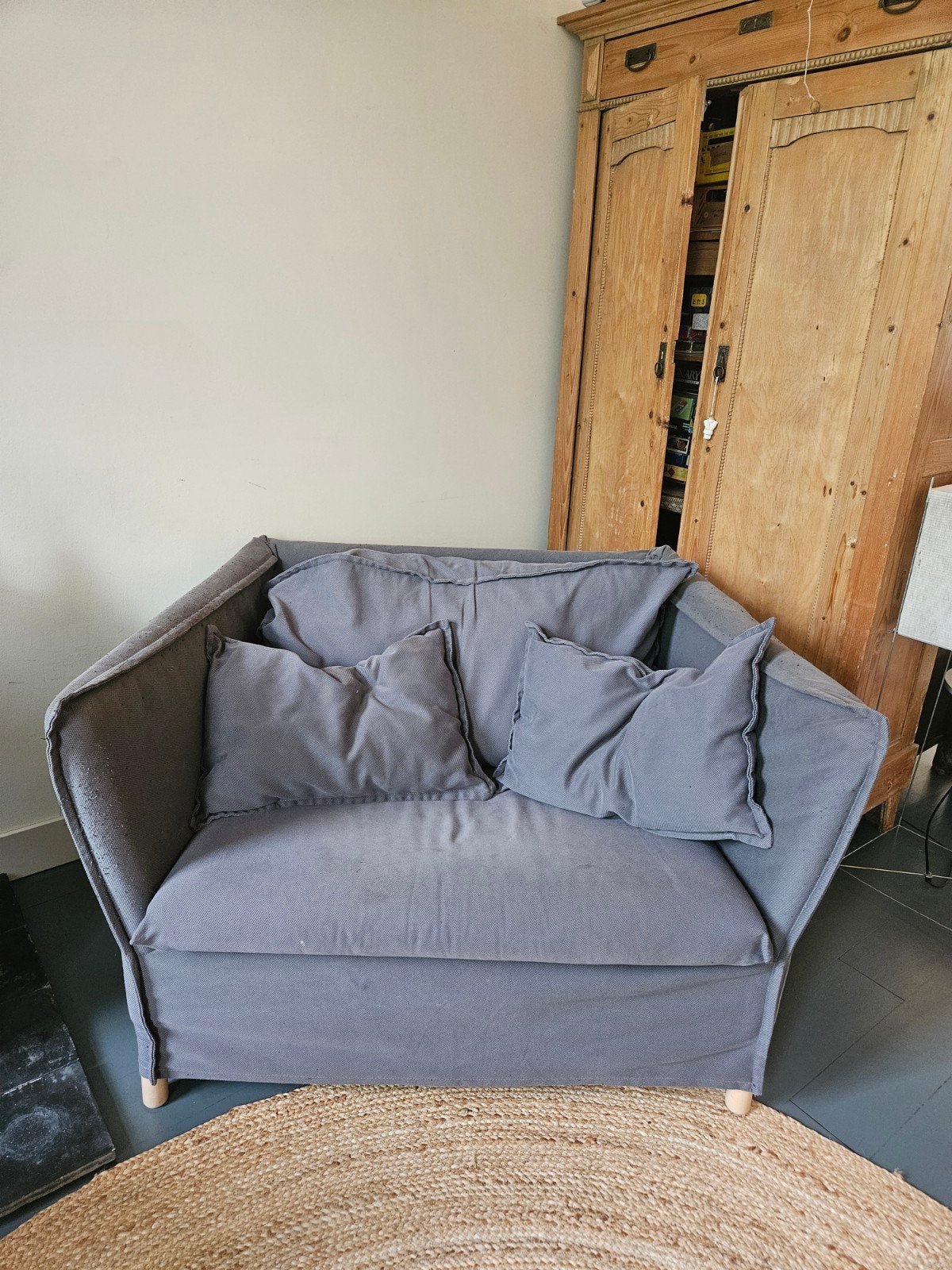 Comfortabele fauteuil IKEA donkergrijs, Ophalen of Verzenden, 75 tot 100 cm, 50 tot 75 cm