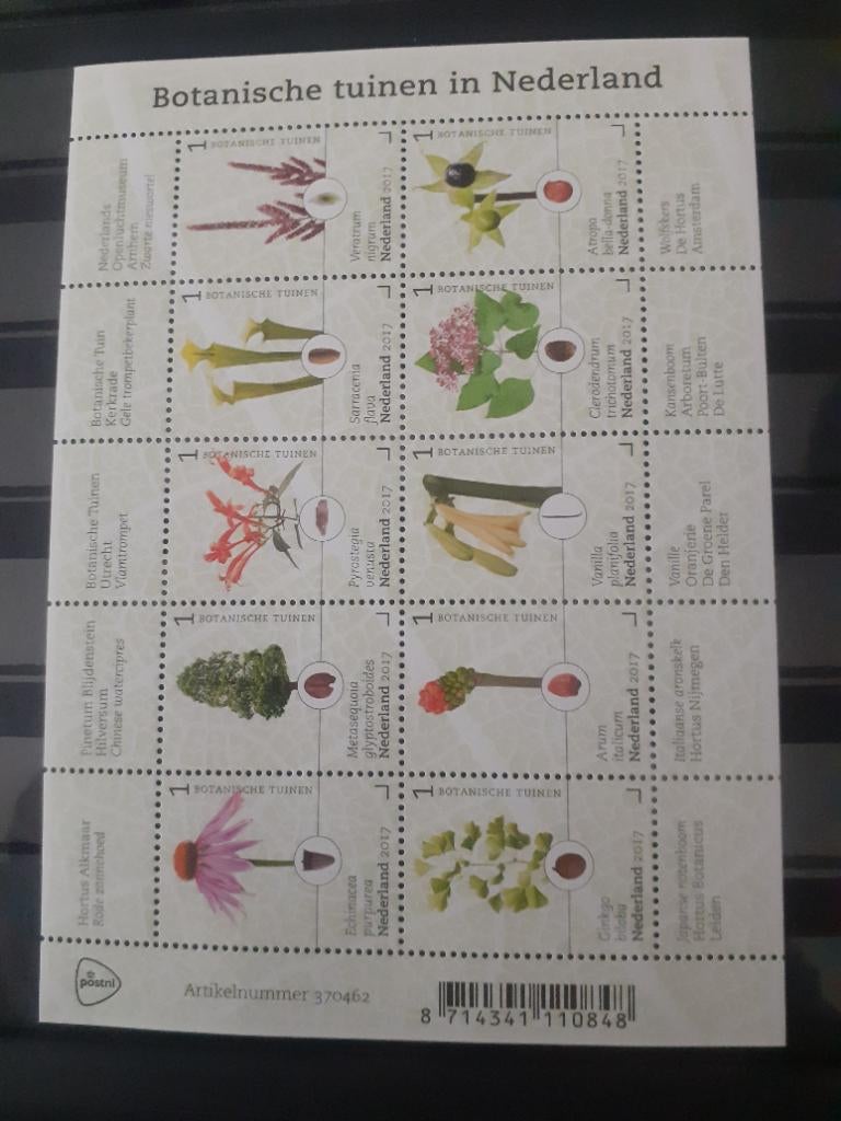 Vel botanische tuinen 2017, Verzenden, Postfris
