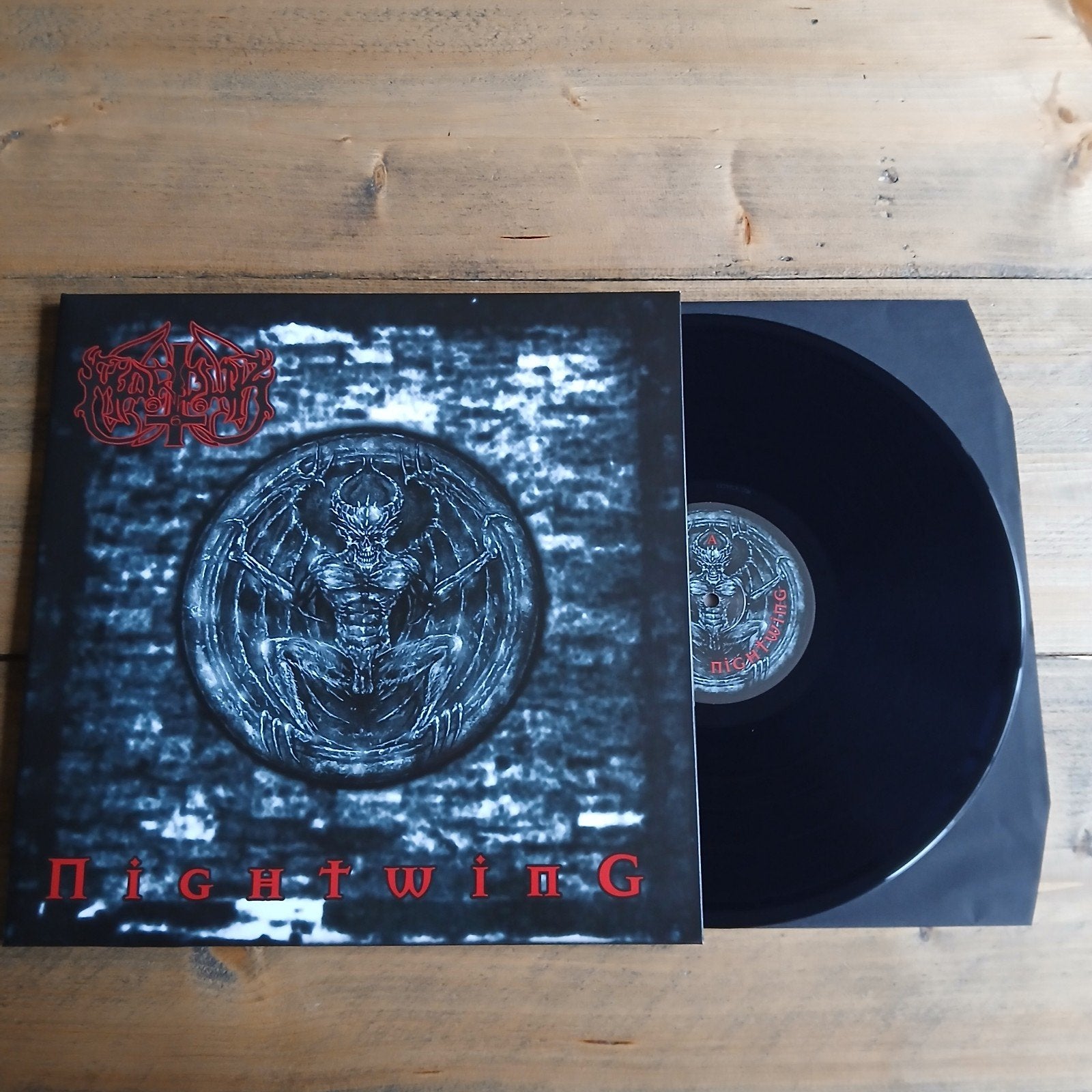 🔴 Marduk ☆ Nightwing • LP (Helder ijs-zwart vinyl), LP, Beschermende buitenhoes, Ophalen of Verzenden, Zo goed als nieuw