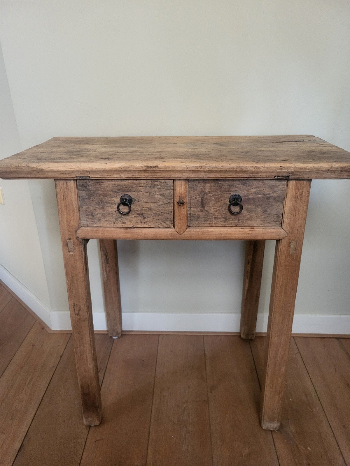 sidetable oud hout, Ophalen, 50 tot 100 cm, Teakhout, Zo goed als nieuw