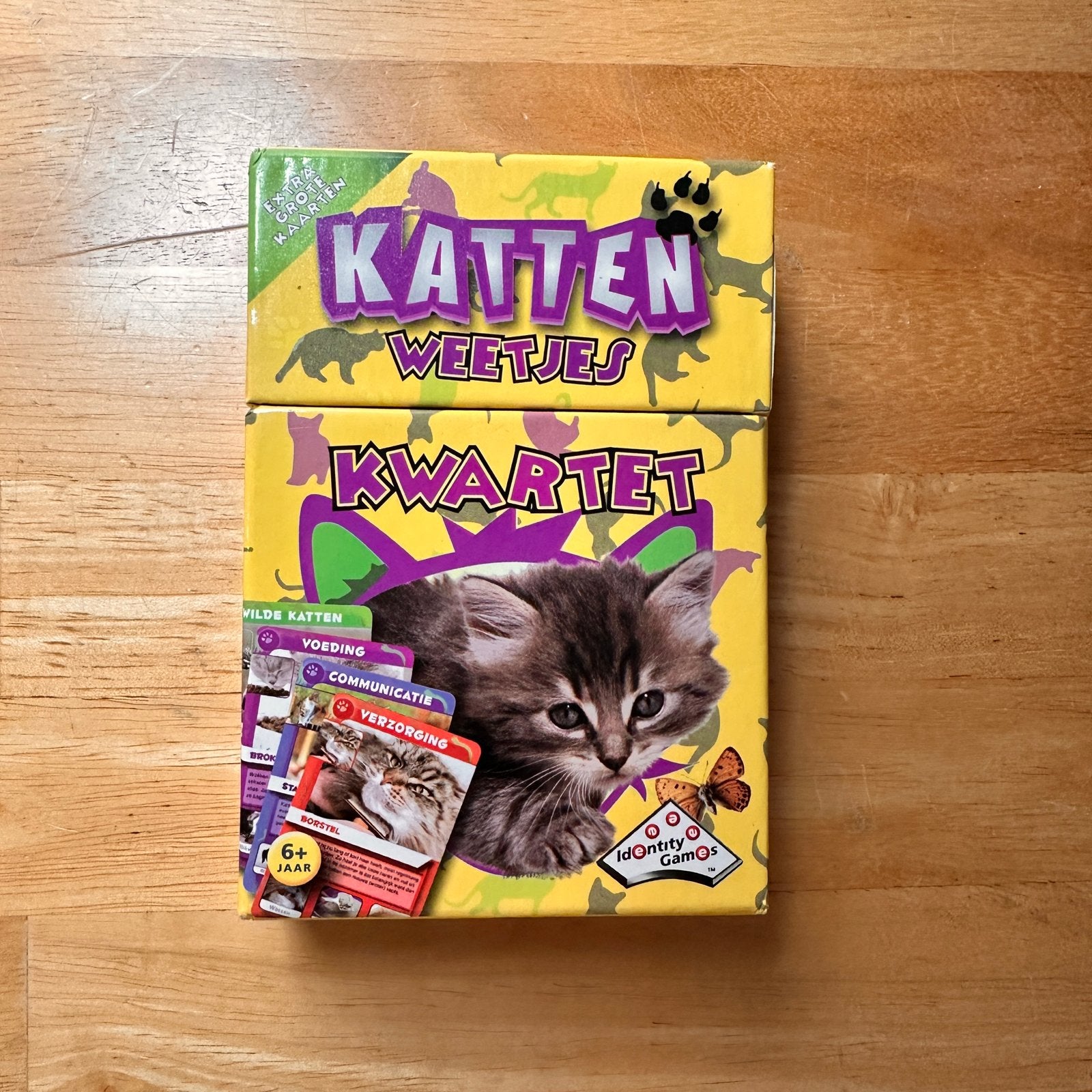 Katten Weetjes Kwartet - Leuk en leerzaam kaartspel, Een of twee spelers, Ophalen of Verzenden, Zo goed als nieuw