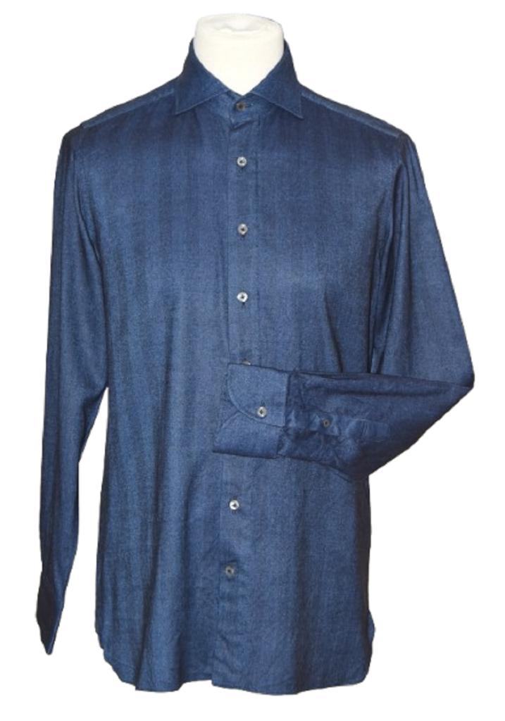 Nieuw handmade Soci3ty overhemd, shirt, blauw, Mt. 40 / M, Kleding | Heren, Nieuw, Halswijdte 39/40 (M), Soci3ty, Verzenden
