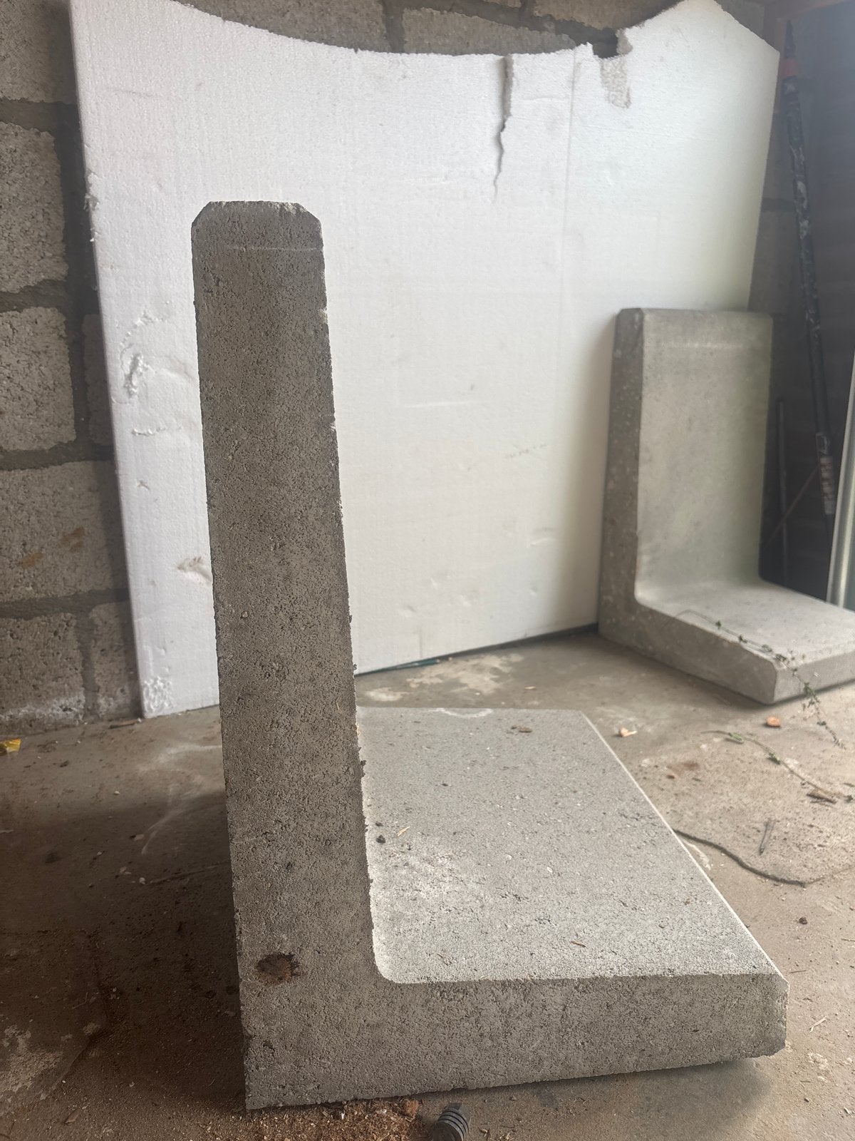 Betonnen L-elementen voor tuin of oprit, Ophalen, Overige materialen, Gebruikt, Overige typen