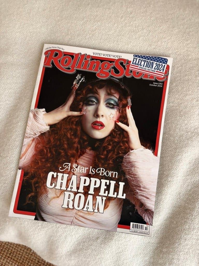 Rolling Stones magazine Chappell Roan cover 2024 October, Ophalen of Verzenden, Zo goed als nieuw, Muziek, Film of Tv